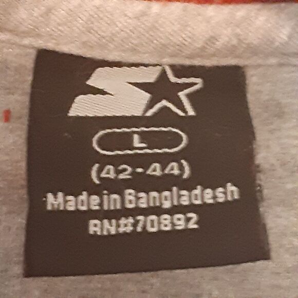 Vtg Starter Adult Mens L Red Crewneck Pullover Blank Sweatshirt - Picture 4 of 7